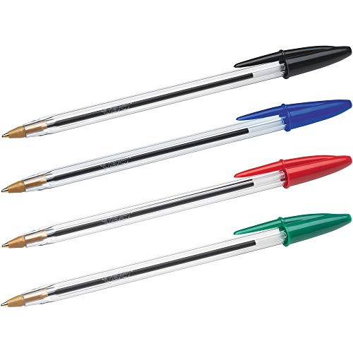 BIC Cristal Original bolígrafos punta media (1,0 mm) – colores Surtidos, Blíster de 8+2 unidades