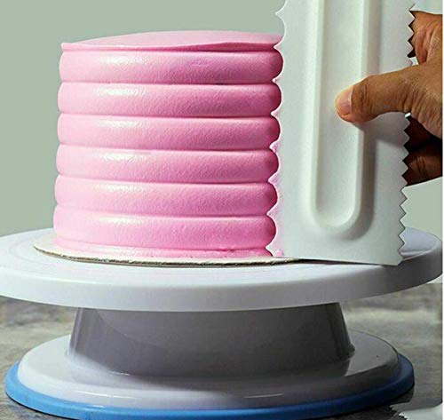 Biluer Rasquetas para Tartas, 8PCS Raspador de Crema Raspador de Pastel Herramienta Suave Fondant para Decoración De Tartas Hornear Herramienta