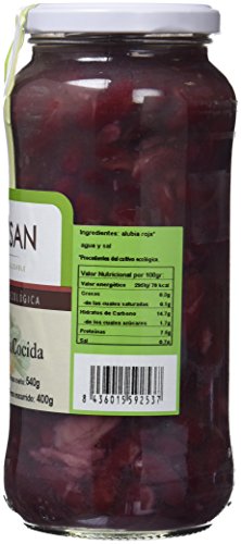 Bionsan Alubia Roja Cocida Ecológica - 4 Botes de 400 gr - Total : 1600 gr