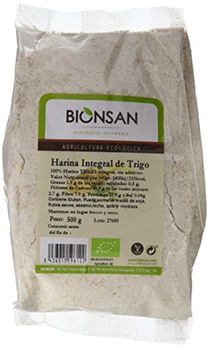Bionsan Harina Integral de Trigo - 6 Paquetes de 500 gr - Total: 3000 gr