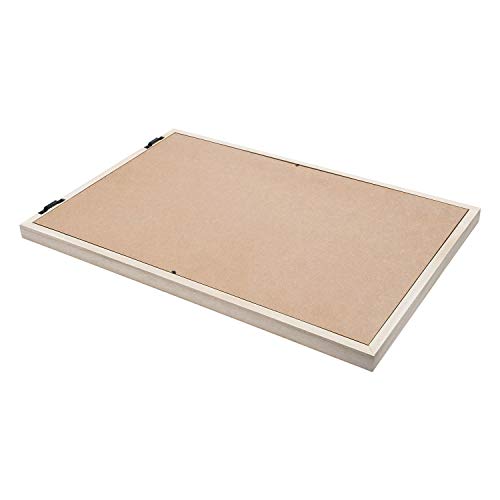 Black Velvet Studio Tablero Letras Word Madera y Fieltro, Color Natural y Gris. 145 Letras 45x30x2,5 cm.