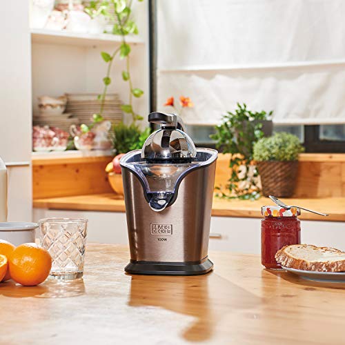 Black+Decker BXCJ100E Exprimidor, 100 W, Acero Inoxidable, Gris