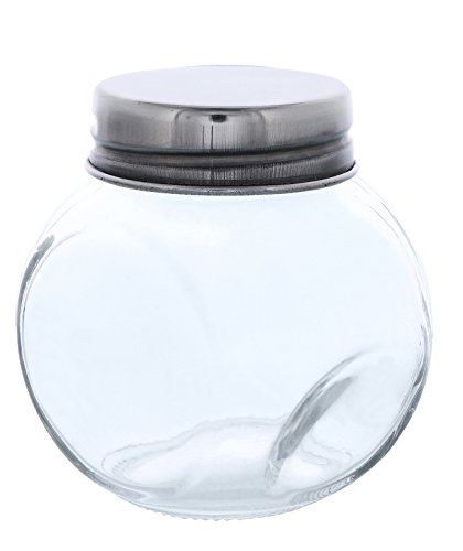 Blue Panda - Paquete de 15 frascos inclinados de cristal transparente, con tapa de rosca - ideal para decoración de bodas, hogar, fiestas, detalle de fiesta - capacidad entre 88,7 y 118,2 ml