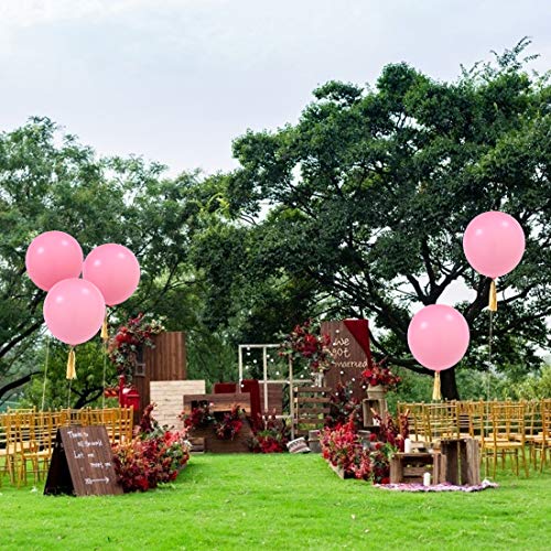 Bluelves Globos Gigantes Rosado, Globos Grandes 90 cm de Látex, Gigante Globos de Rosada para Fiestas de Colores para Cumpleaños y Bodas Ceremonia del Carnaval de Navidad, Paquete de 6
