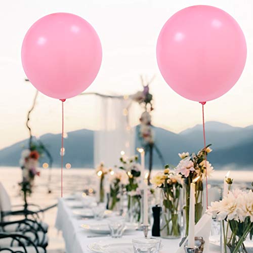 Bluelves Globos Gigantes Rosado, Globos Grandes 90 cm de Látex, Gigante Globos de Rosada para Fiestas de Colores para Cumpleaños y Bodas Ceremonia del Carnaval de Navidad, Paquete de 6