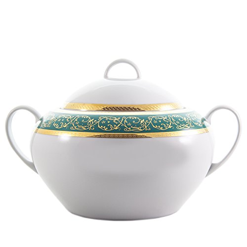 Bohemia Saphyr Greca Sopera, Porcelana, Verde, 30x30x26 cm