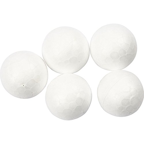 Bolas de poliestireno para manualidades, D: 2 cm, 200 piezas