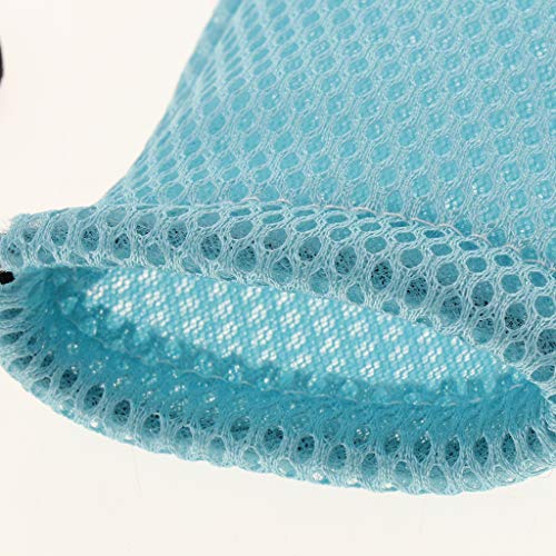 Bolsa de Almacenaje Organizador de Vajillas Cucharas Cuchillos para Camping, Viajes, Escuela - Malla Azul