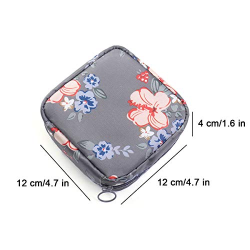 Bolsa de almacenamiento para compresas higiénicas, bolsa para copa menstrual, con cremallera, menstruación femenina, bolsas de primer período para adolescentes, niñas y mujeres, 2 unidades
