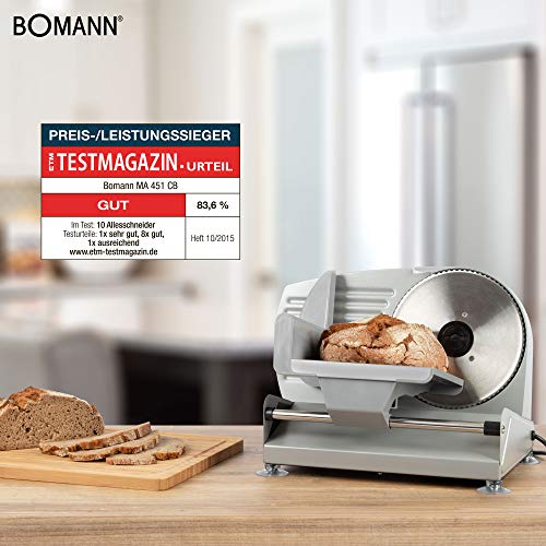 Bomann MA 451 Cortafiambres, 150 W, Acero Inoxidable