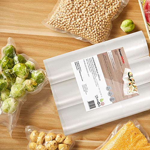 Bonsenkitchen Rollos al Vacio para Envasadora al Vacío, 3 Rollos 20 x 300cm Bolsas de Vacio Gofradas para Conservación de Alimentos y Sous Vide Cocina & Boilable - VB8001