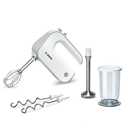 Bosch MFQ4070, 1.4 m, Plata, Blanco, Acero inoxidable, 220 - Batidora