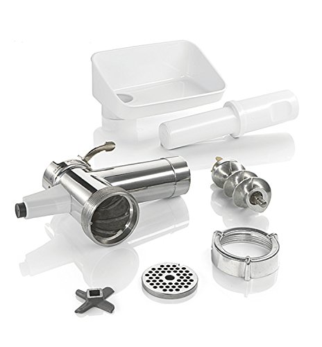 Bosch MUZ5FW1 - Picadora de carne eléctrica, accesorio para Robot de Cocina MUM5, plástico y acero inoxidable