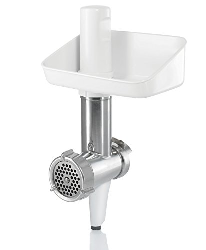 Bosch MUZ5FW1 - Picadora de carne eléctrica, accesorio para Robot de Cocina MUM5, plástico y acero inoxidable