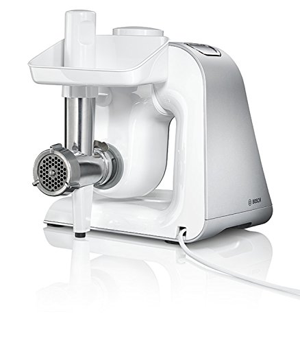 Bosch MUZ5FW1 - Picadora de carne eléctrica, accesorio para Robot de Cocina MUM5, plástico y acero inoxidable