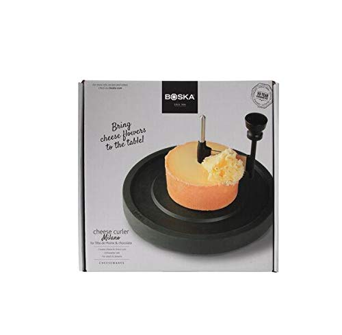 Boska Explore Raspador de Queso Amsterdam, Cortaqueso, Rallador de Queso, Raspador de Chocolate, Plástico, Acero Inoxidable, Negro, Plata, 307412