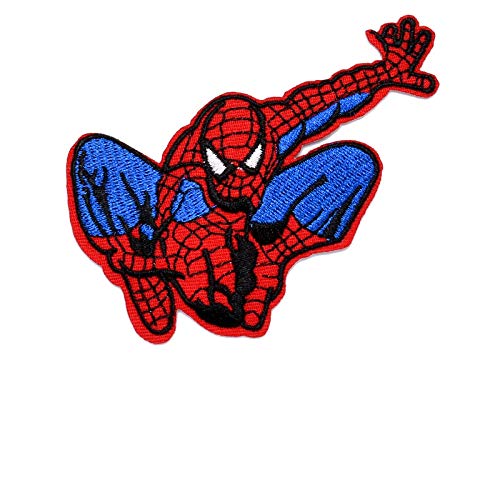 BOSSTER Parche Ropa 15 Piezas Hombre Araña Hierro en Parche Parches Bordados Cosidos Decoración DIY para Ropa Coser Chaquetas Mochilas Jeans