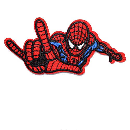 BOSSTER Parche Ropa 15 Piezas Hombre Araña Hierro en Parche Parches Bordados Cosidos Decoración DIY para Ropa Coser Chaquetas Mochilas Jeans