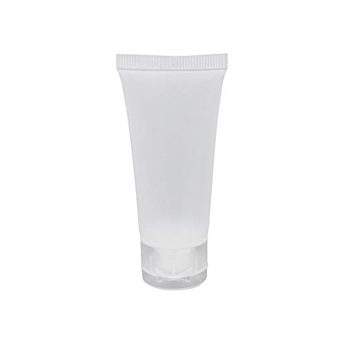 Botellas Cosméticas Clara Helada plástico Blando Tubos vacíos Cosmética Crema Emulsión Loción Embalaje Contenedores 50Pcs 50Ml (Color : White)