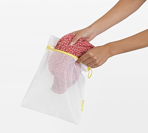 Brabantia 105388 - Juego de 3 bolsas para lavadora, 2 de 33 x 25 cm, 1 de 45 x 33 cm, blanco