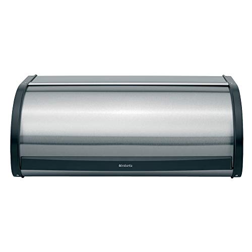 Brabantia 299445 - Panera con Tapa Deslizante, tamaño Normal, Color Acero Mate Anti-Huellas