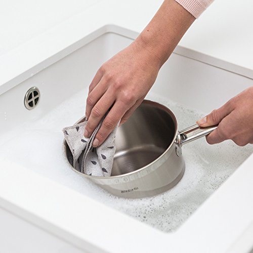 Brabantia Paños de cocina de microfibra, gris claro, set de 2