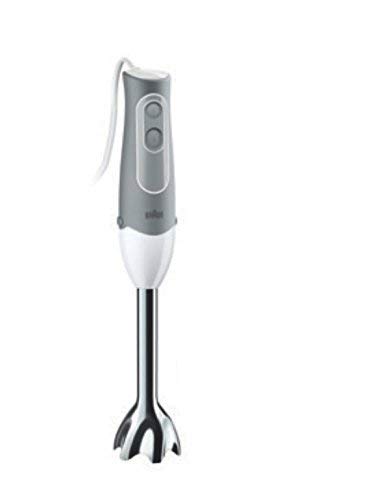 Braun Hogar MQ500 Soup Batidora y Vaso, PoweBall, 600 W, 1 Decibelios, Plástico, 2 Velocidades, Blanco y gris