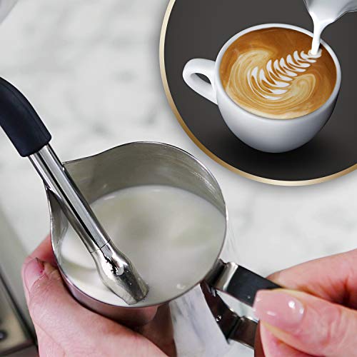 Breville Mini VCF125X - Barista máquina de café expreso, totalmente automática con espumador de leche al vapor y bomba italiana de 15 bares