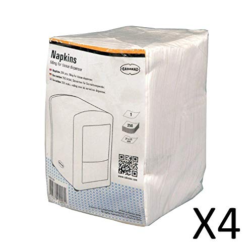 Cabanaz Juego de 4 servilletas para dispensador 4 x 250 Unidades