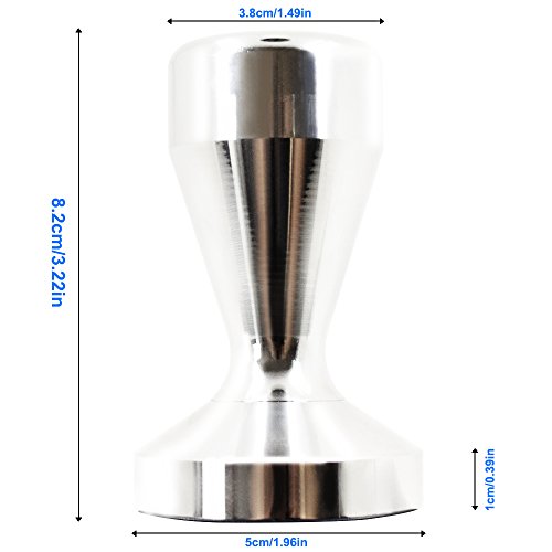 Caf¨¦ Sabotaje m¨¢quinas, Di¨¢metro 51mm Dland Grip inoxidable Base Plana Acero manija Frijol Barista Espresso Sabotaje Cocina presi¨®n Accesorios