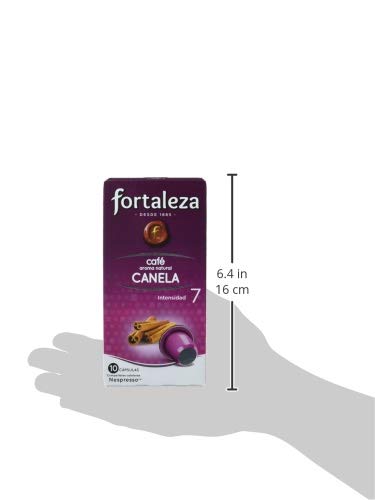 Café FORTALEZA - Cápsulas de Café con Aroma a Canela Compatibles con Nespresso, caja con 10 Cápsulas