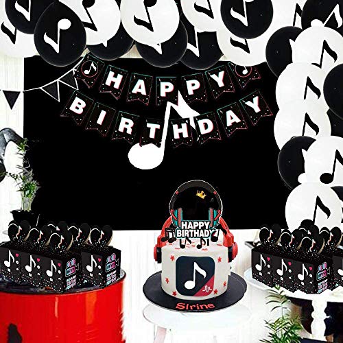 Caicainiu - Paquete de 16 cajas de regalo de dulces Tik Tok, suministros de fiesta temáticos Tik Tok, cajas de aperitivos para fiestas de cumpleaños para niños