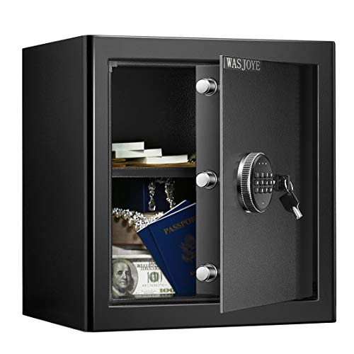 Caja Fuerte (38.5l), Caja Fuerte Convencionales de Seguridad, Caja de Seguridad Anti-Vibración Electroimán (37x25,8x27 cm)