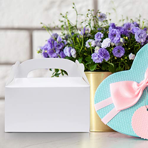 Caja Regalo (Pack de 24) - 15 x 16 x 9.3cm Cajas Regalo Kraft Blanco - Cajitas de Regalo para Niños - Cajita Regalo Personalizado, Baby Shower, Cumpleaños