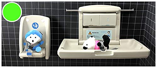 Cambiador Bebé- Montado En La Pared, Estación De Pañales Plegable Vertical para Comercial/Baño, Cambiador De Pañales Plegable De PE