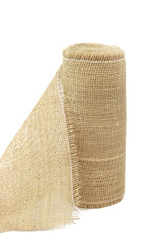 Camino de mesa, de yute natural, 25 cm de ancho, rollo de 10 m