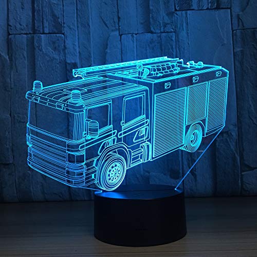 Camión de Bomberos luz Nocturna Color luz Nocturna como habitación para niños decoración de Juguetes luz Goteo Transporte Regalo de año Nuevo