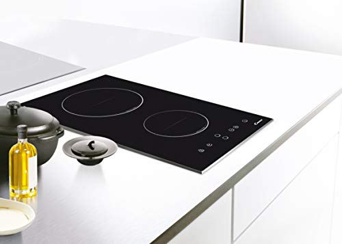 Candy CDI30 Placa inducción 2 fuegos, 30cm ancho, 3500W, Táctil, Eléctrica, Negra