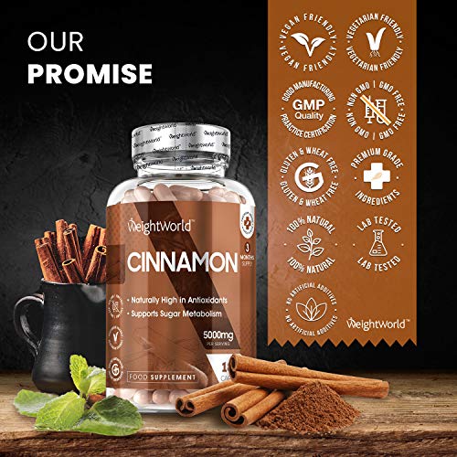 Canela de Ceilán Pura Dosis Potente de 4000mg | Antiinflamatorio Natural y Antioxidante con Vitaminas, Mejora Sistema Inmunológico, Suplemento Para Adelgazar, Para Veganos y Celiacos, 60 Cápsulas