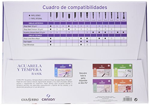 Canson 402393 - Papel Para Acuarela, 6 Hojas