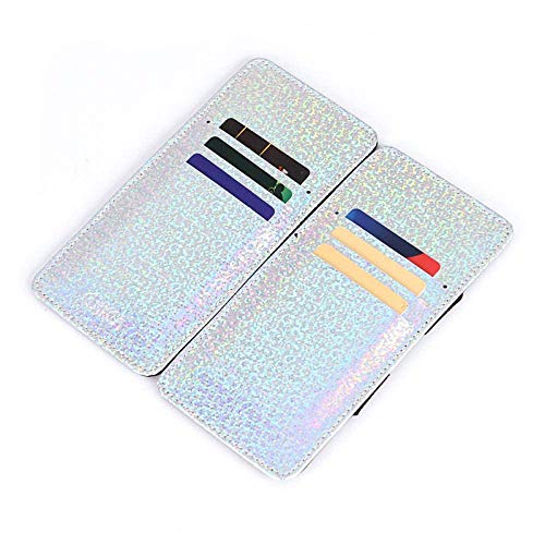 Carpeta mágica de Carpeta de Las Mujeres de Las Lentejuelas PU de los Hombres del Cuero y, Billetera Titular de Cuenta de Tarjeta 17cm * 8.5cm 2 SHIYUE (Color : 1, Size : 17CM*8.5CM)