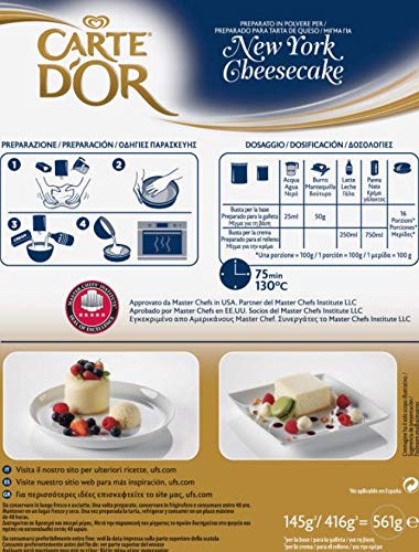 Carte D'Or Tarta de queso New York cheesecake deshidratado - 1 tarta para 10 personas