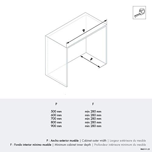 Casaenorden - Kit Escurridor de platos y vasos de acero con bandeja recoge aguas para mueble de cocina, Ancho 565 mm
