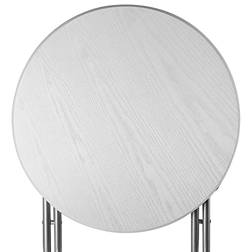 Casaria Set de 2 mesas Altas Plegables Blancas 60x110 cm Juego de mesas para Eventos Exterior Interior Antideslizante
