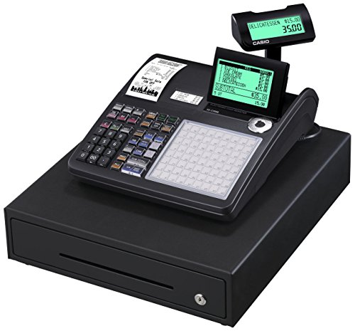 Casio SE-C3500MB-FIS GDPdU a habilitar caja registradora incluyendo licencia de software, tarjeta SD y la batería paquete completo y línea telefónica gratuita, negro