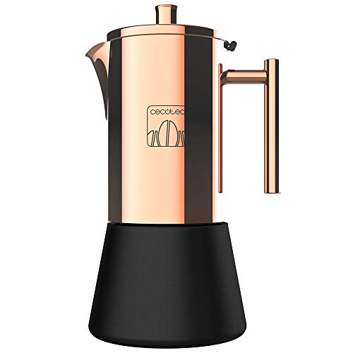 Cecotec Cafetera italiana Moking 1000.Acero inoxidable, diseño elegante, apta para lavavajillas, capacidad 500 ml, apta para cocina de inducción, gas, eléctrica o vitrocerámica
