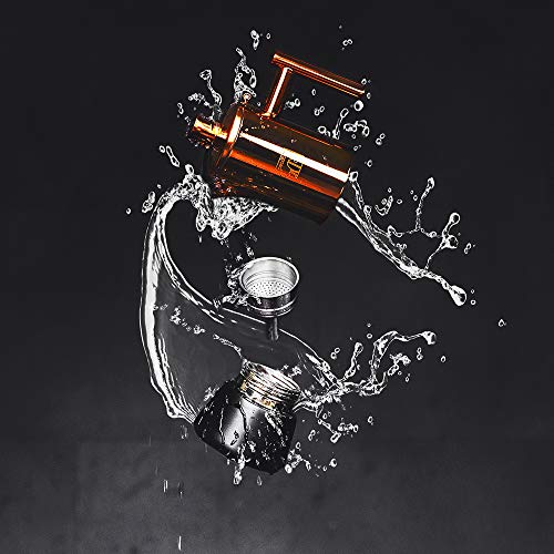 Cecotec Cafetera italiana Moking 1000.Acero inoxidable, diseño elegante, apta para lavavajillas, capacidad 500 ml, apta para cocina de inducción, gas, eléctrica o vitrocerámica