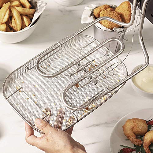 Cecotec freidora eléctrica CleanFry Infinity 4000 Full INOX. 4 L, Filtro OilCleaner, 3270 W, cubeta, cestillo de freír y Filtro OilCleaner Aptos lavavajillas, Temporizador 30 min y Cubeta Acero.