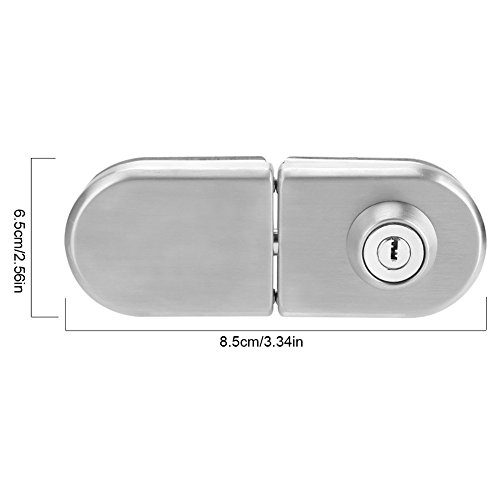 Cerradura de seguridad, Cerradura para puerta de cristal, Cerradura de seguridad antirrobo de la puerta de cristal del acero inoxidable 10~12mm con las llaves Abra/cierre el uso casero del cuarto
