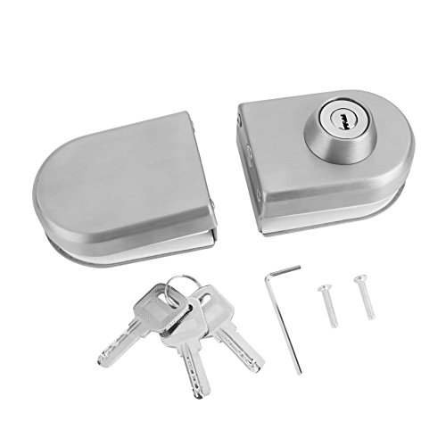 Cerradura de seguridad, Cerradura para puerta de cristal, Cerradura de seguridad antirrobo de la puerta de cristal del acero inoxidable 10~12mm con las llaves Abra/cierre el uso casero del cuarto